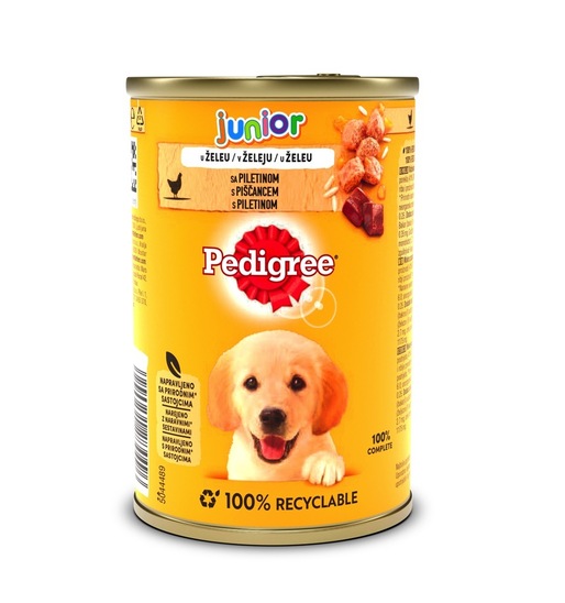 Hrana za pse Junior, piščanec, Pedigree, 400 g