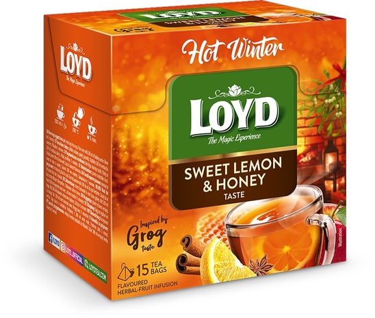 Čaj Hot winter, limona in med, Loyd, 45 g