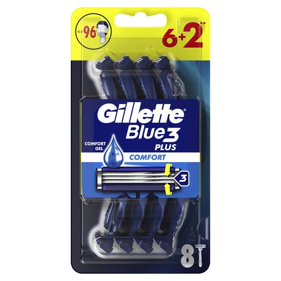 Ročni brivnik FCB Blue3 Football, Gillette, 6 + 2 kosa