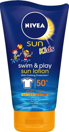Losjon za sončenje, Swim & Play, SPF 50, Nivea Sun, 150 ml