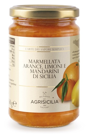 Marmelada iz pomaranče, limone in mandarine, Agrisicilia, 360 g