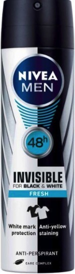 Deodorant sprej Men Invisible for B & W, Nivea, 150 ml