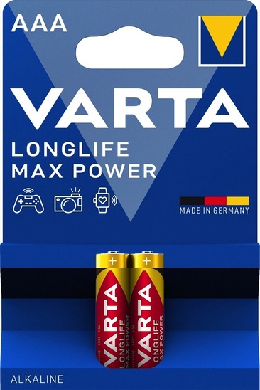 Baterijski vložek Longlife Max Power, Varta, AAA, 2/1