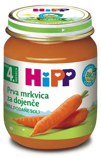 Bio zelenjavna kašica s korenčkom, Hipp, 125 g