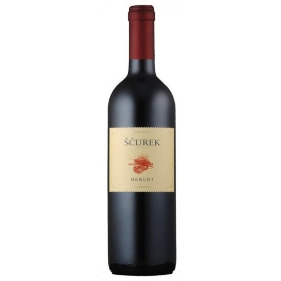 Merlot, vrhunsko rdeče vino, Ščurek, 0,75 l