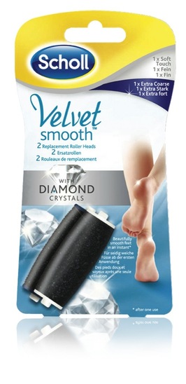 Scholl Velvet Smooth nadomestni valji za baterijsko strgalo za stopala Mix
