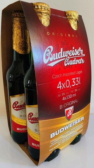 Pivo Budweiser Budvar Original, 4x0,33 l