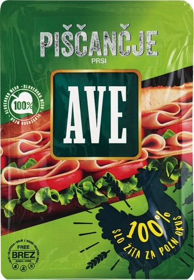 Narezek piščančje prsi v ovitku, Ave, pakirano, 100 g