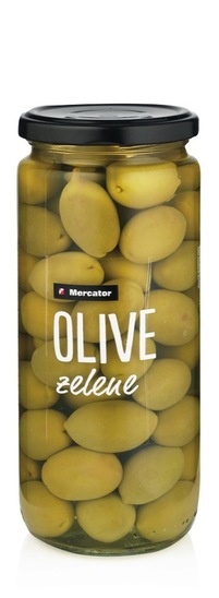 Zelene olive, Mercator, 510 g