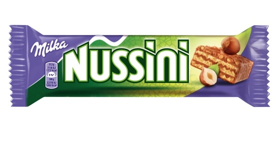 Napolitanke Nussini z lešniki, Milka, 31,5 g