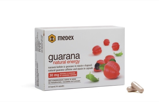 Kapsule Guarana natural energy, Medex, 30 kapsul