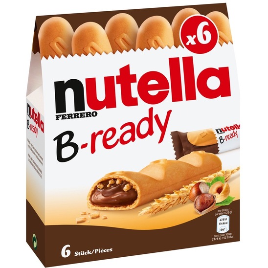 Vafelj B-ready, Nutella, 132 g