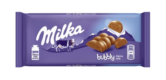 Čokolada Bubbly Alpine Milk, Milka, 90 g