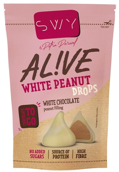 Čokoladne kapljice, white peanut, AL!VE, 32 g