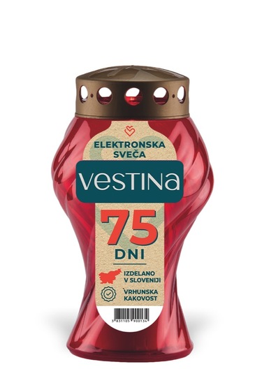 Elektronska sveča, Vestina, 75 dni