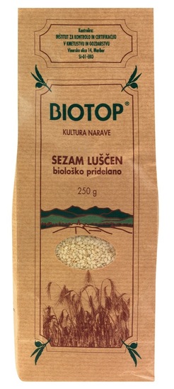 Bio oluščena sezamova semena, Biotop, 250 g