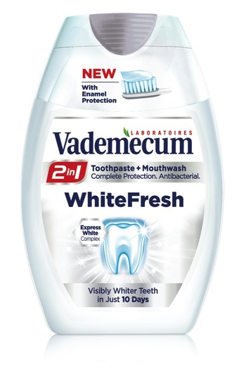 Zobna pasta + ustna voda Vademcum 2v1 White Fresh, 75 ml
