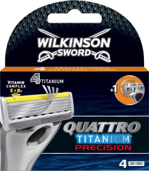 Brivski vložki Quattro Titanium Precision, Wilkinson, 4 kosi