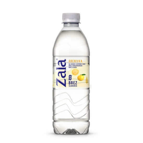 Negazirana voda brez sladkorja, Nula, grenivka, Zala, 0,5 l