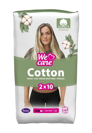 Damski vložki Lady Ultra Cotton Normal We care, Violeta, 20 kosov