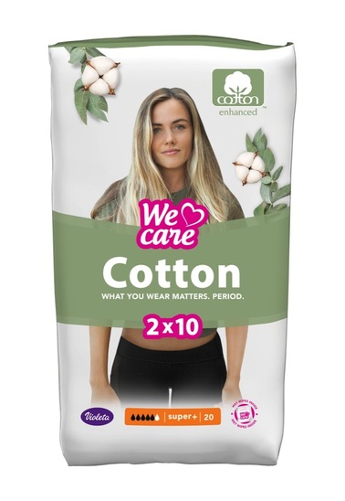 Damski vložki Lady Ultra Cotton Super We care, Violeta, 20 kosov