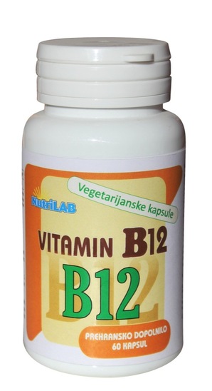 Vitamin B12, vegetarijanski, Nutrilab, 60/1