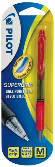 Kemični svinčnik Pilot Supergrip, rdeče barve