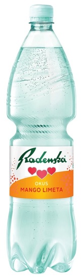 Gazirana voda z okusom, mango in limeta, Radenska, 1,5 l