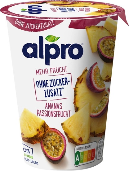 Rastlinski sojin jogurt, ananas in pasijonka, Alpro, 400 g