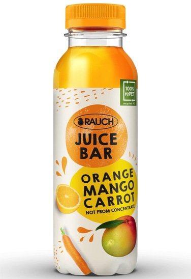 Sok, pomaranča, mango in korenje, Rauch Juice Bar, 0,33 l