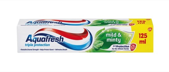 Zobna pasta Family Mild, Aquafresh, 125 ml