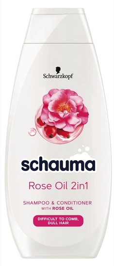 Šampon in balzam za lase, Rose Oil, 2 v 1, Schauma, 400 ml