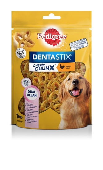 Prigrizek za pse Dentastix, Chewy Chunx maxi, Pedigree, 68 g
