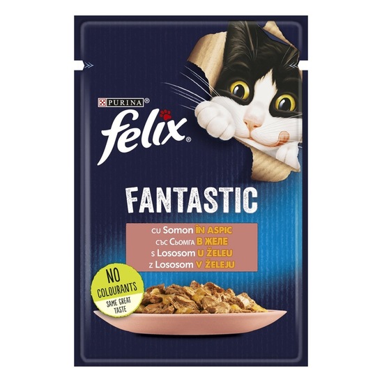 Mokra hrana za mačke, losos, Felix, 85 g