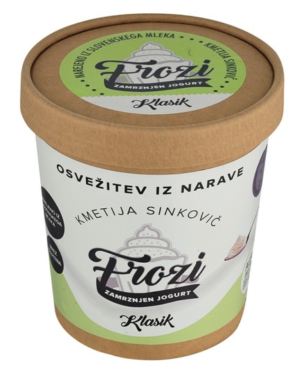 Zamrznjen jogurt, klasik, Frozi, 470 ml