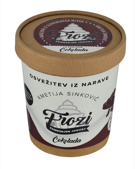 Zamrznjen jogurt, čokolada, Frozi, 470 ml