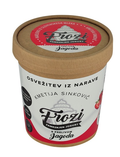 Zamrznjen jogurt, jagoda, Frozi, 470 ml