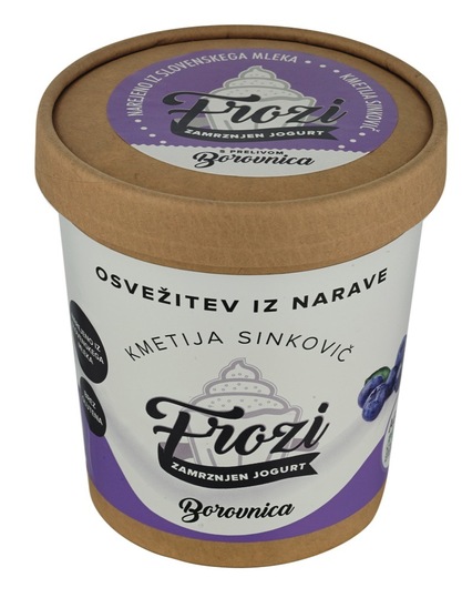 Zamrznjen jogurt, borovnica, Frozi, 470 ml