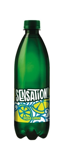 Gazirana voda z okusom bezga in limone, Sensation, 0,5 l