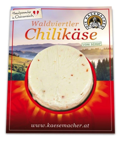 Ovčji poltrdi sir s čilijem Waldviertler, Käsemacher, pakirano, 120 g