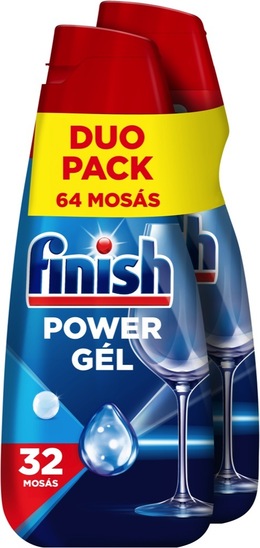 Detergent za strojno pomivanje posode, Finish All In 1 Shine&Protect gel, 2 x 65 0 ml