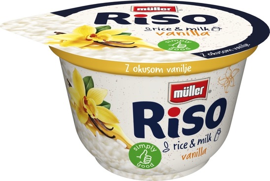 Mlečni riž z vanilijo, Muller Riso, 200 g