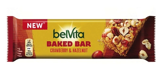 Žitna ploščica, lešnik in brusnica, Belvita, 40 g