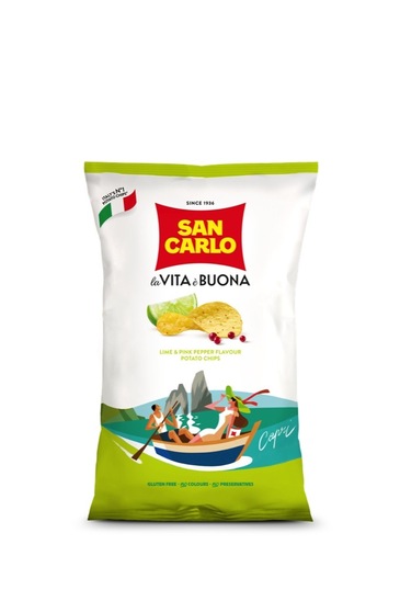 Čips z limeto, San Carlo, 150 g