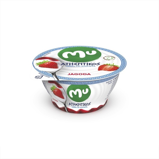 Grški tip jogurta, jagoda, Mu Athentikos, 150 g