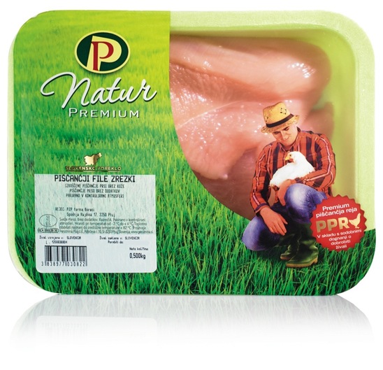 Piščančji file zrezki Natur Premium, Perutnina Ptuj, pakirano, 500 g, IK