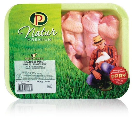 Piščančje peruti Natur Premium, Perutnina Ptuj, 500 g, pakirano, IK