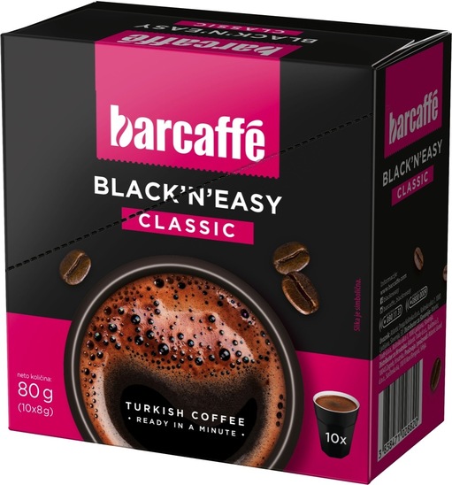 Mleta kava Black'n'Easy, Barcaffe, 80 g