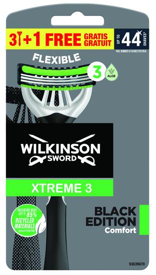 Brivnik za enkratno uporabo, Xtreme3, Wilkinson, 3+1 gratis