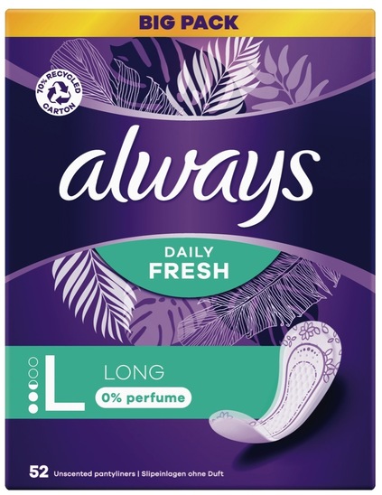 Damski dnevni vložki, long fresh, Always, 52/1